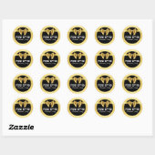 Sticker Rond Elégant or heureux Purim Mishloach Manot (Feuille)