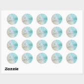 Sticker Rond Élégant papillon d'aquarelle douce de boho (Feuille)