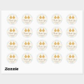 Sticker Rond Elégant Parfait Pear Whimsical Mariage Merci (Feuille)