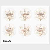 Sticker Rond Elegant Pastel Bakery Branding (Feuille)