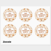 Sticker Rond Elegant Pastel Bakery Branding (Feuille)