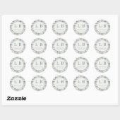 Sticker Rond Elegant Pastel Waves (Feuille)