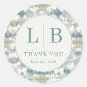 Sticker Rond Elegant Pastel Waves (Devant)