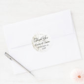 Sticker Rond Elégant Pearl Gold Script Mariage Perles romantiqu (Enveloppe)