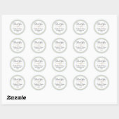 Sticker Rond Élégant Perle Or Script Mariage Romantique Perles (Feuille)