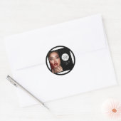 Sticker Rond Elegant Photo Black Logo Thank You Makeup Studio (Enveloppe)