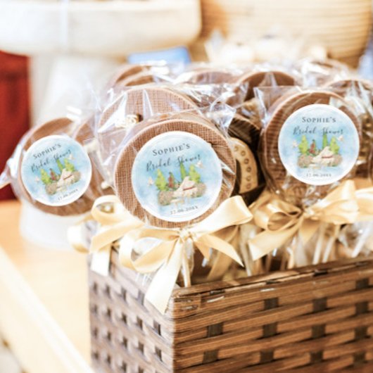 Sticker Rond Élégant Piano Violon Colombes fleurs Mariage