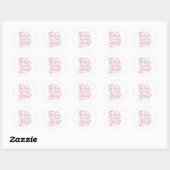 Sticker Rond Elegant Pink and Purple Sparkle Script (Feuille)