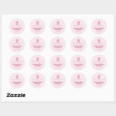 Sticker Rond Elegant Pink Cupcake Bakery Product (Feuille)