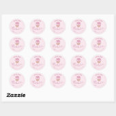 Sticker Rond Elegant Pink Cupcake Bakery Thank You (Feuille)