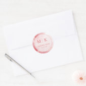 Sticker Rond Elegant Pink Watercolor Circle (Enveloppe)