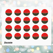 Sticker Rond Élégant plan et bijouterie avec nom