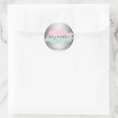 Sticker Rond Élégant planificateur de parties scintillant à la  (Sac)