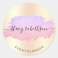Élégant planificateur de parties scintillant rose