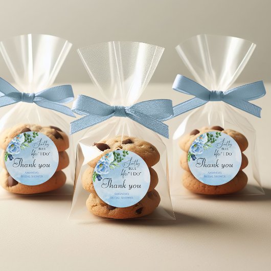 Sticker Rond Élégant quelque chose Fête des mariées Florale Ble