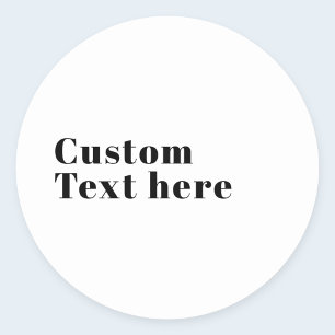 Sticker Rond Élégant Retro Moderne Lettrage   Noir modifiable