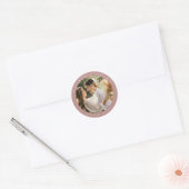 Sticker Rond Élégant Rose Dusty Blush Neutral Mariage Photo (Enveloppe)