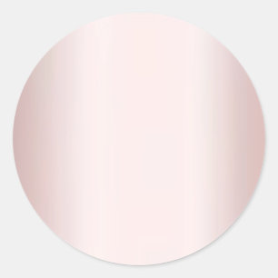 Sticker Rond Élégant Rose Gold Blank Modèle Ajouter votre texte