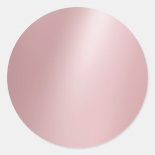 Sticker Rond Élégant Rose Gold Moderne Modèle Vierge Tendance