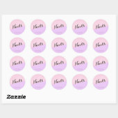 Sticker Rond Elégant rose moderne parties scintillant or ongles (Feuille)
