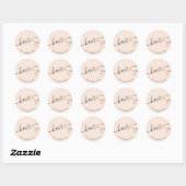 Sticker Rond Elégant rose or rousse ciseaux rose coiffeuse (Feuille)
