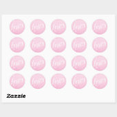 Sticker Rond Élégant rose rose moderne parties scintillant lash (Feuille)