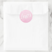 Sticker Rond Élégant rose rose moderne parties scintillant lash (Sac)