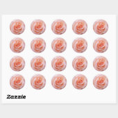 Sticker Rond Élégant rose rose rose rose rose (Feuille)