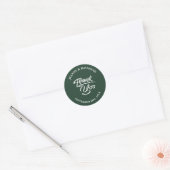 Sticker Rond Elégant Sage Green Mariage Merci Favor (Enveloppe)