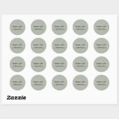 Sticker Rond Élégant Sage Vert rose Mariage Monogramme (Feuille)