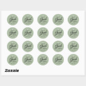Sticker Rond Élégant Script Congrats Grad Grad Graduation Party (Feuille)