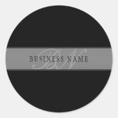Sticker Rond Élégant script modifiable Nom commercial/autre tex (Devant)