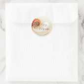 Sticker Rond Elégant Shell Mele Kalikimaka | Bonjour (Sac)