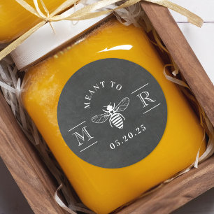 Sticker Rond Élégant signifié pour être mariage de miel Favoris