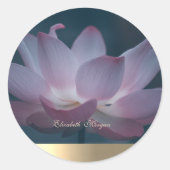 Sticker Rond Elegant Stylish Lotus, Yoga (Devant)
