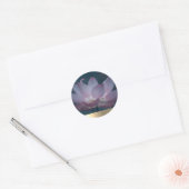 Sticker Rond Elegant Stylish Lotus, Yoga (Enveloppe)