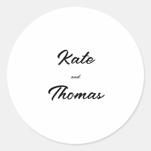 Sticker Rond Elegant Stylish Minimalist Chic Simple Classy (Devant)