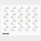Sticker Rond Elegant Tea Party Baby Shower (Feuille)