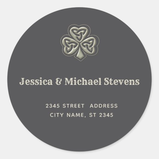 Sticker Rond Elégant tendance shamrock irlandais chanceux Class (Devant)