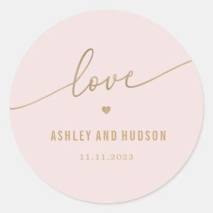 Sticker Rond Élégant Touch ÉDITABLE CoULateur Mariage