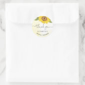 Sticker Rond Elégant tournesol shower de mariage classique rond (Sac)