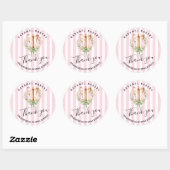 Sticker Rond Elegant Utensils Cooking Bakery Thank you (Feuille)