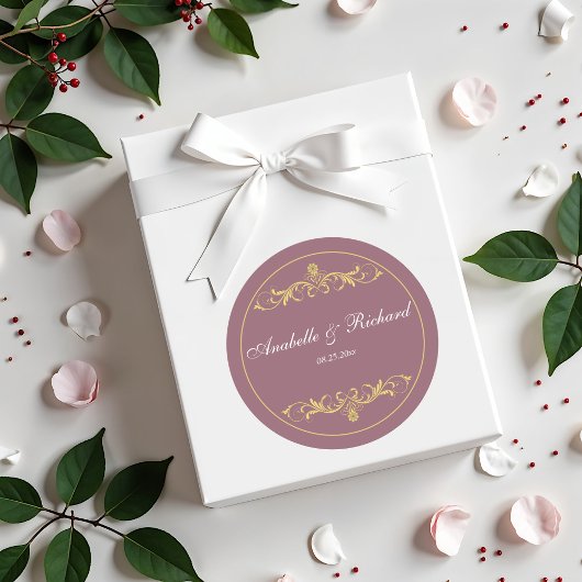 Sticker Rond Élégant victorien