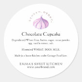 Sticker Rond Elegant Whipped Cream Ingredient Product (Devant)