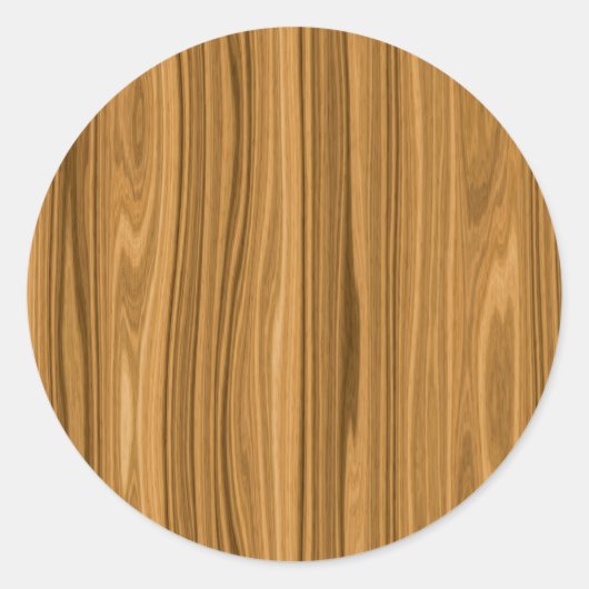 Sticker Rond Elegant Wood Grain (Devant)