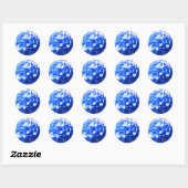 Sticker Rond ElégantCobalt bleu floral élégant hydrangeas (Feuille)