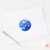 Sticker Rond ElégantCobalt bleu floral élégant hydrangeas (Enveloppe)