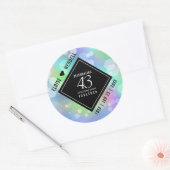 Sticker Rond Élégante 43ème anniversaire du Mariage Opal (Enveloppe)