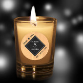 Sticker Rond Élégante 5ème anniversaire de Mariage de bois