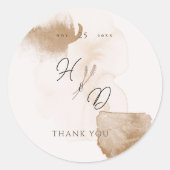 Sticker Rond Elégante aquarelle Boho (Devant)